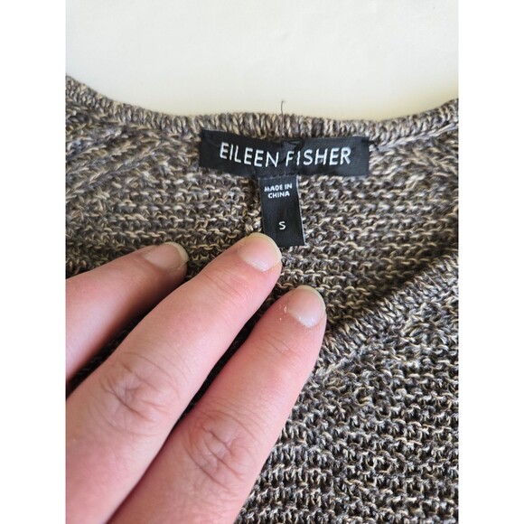 Eileen Fisher Sweater Size Small Short Sleeve 100% Linen - Picture 6 of 12